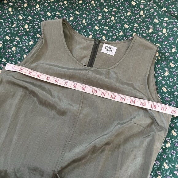 Vintage Vicini by G.A.T. Mini Dress Womens Green Belted Y2K 2000s - Picture 9 of 12